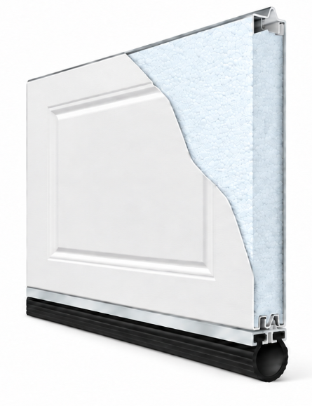 Polystyrene foam board insulation garage door panel